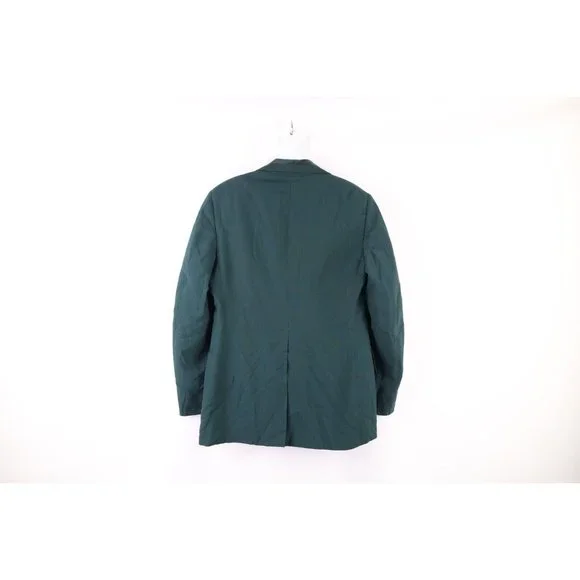 Vintage 50s Rockabilly Mens 37R Satin Trim Smoking Prom Tuxedo Jacket Green USA